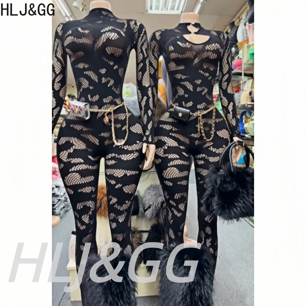 Women'S Fashion Overalls - HLJ&GG Sexy Lace See Through Hollow