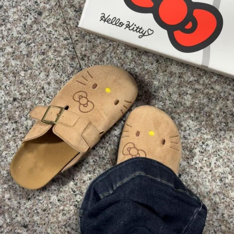 Women'S Fashion Gym Shoes - Women's Hello Kittys Slippers Fashion Leather