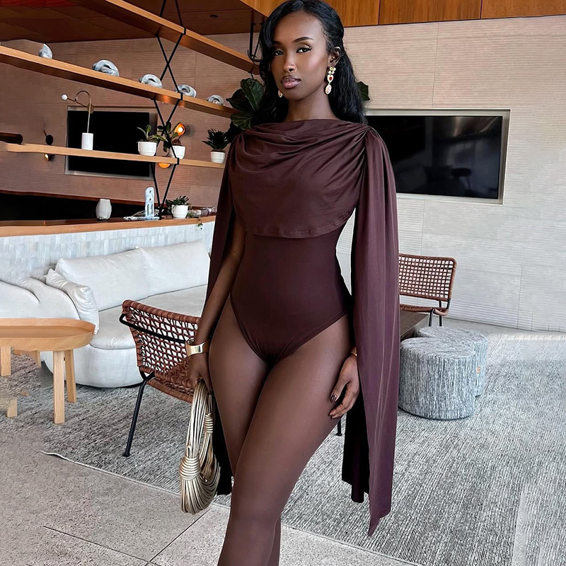Women'S Fashion Overalls - Women Elegant Sexy Swing Collar Shawl
