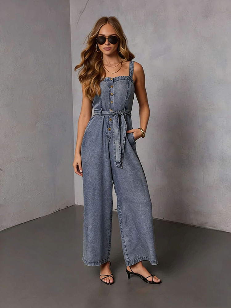 Women'S Fashion Overalls - Summer Vintage Women Denim Jumpsuits 2026