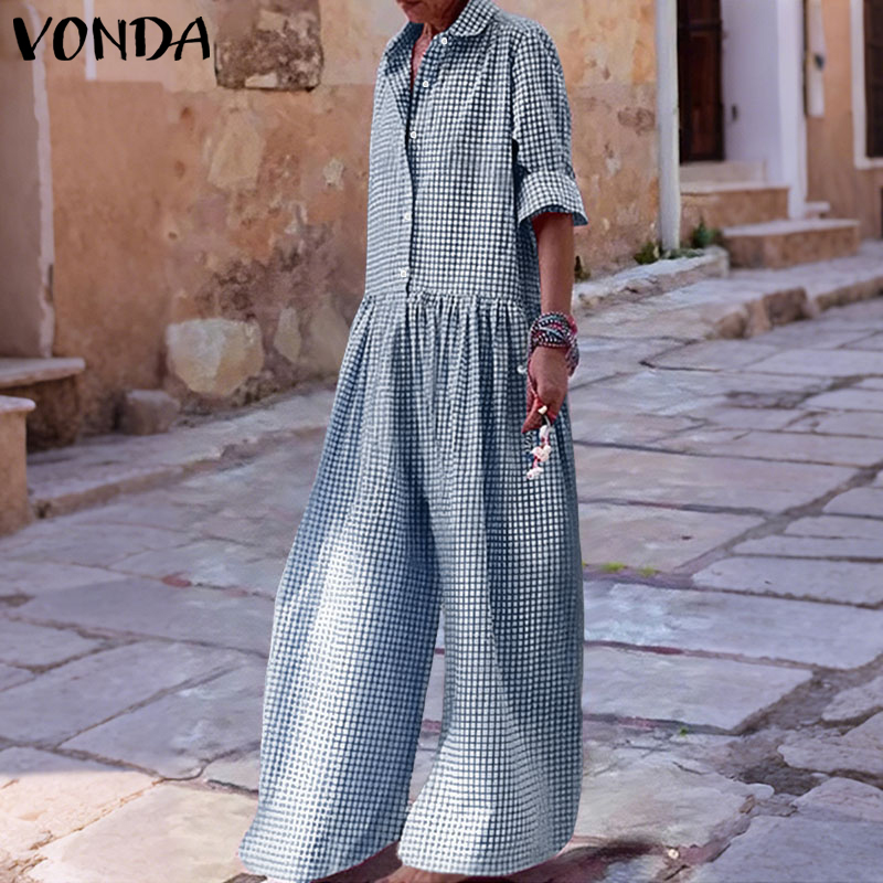 Women'S Fashion Overalls - Plus Size 5XL VONDA Vintage Jumpsuits