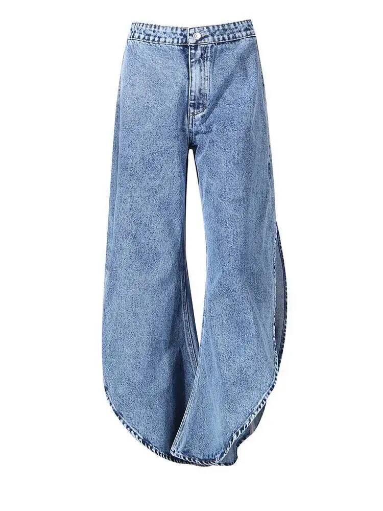 Ruffles Tank Blue Top Wide Leg - Women'S Fashion Overalls ulasan dan harga