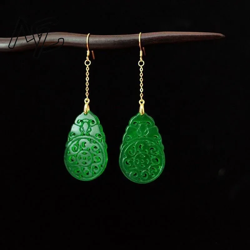 925 Silver Natural Green Jade  - Women'S Fashion Jewellery ulasan dan harga