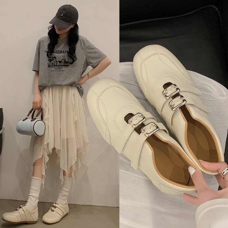 Fashion Women Round Toe Double - Women'S Fashion Walking Shoes ulasan dan harga