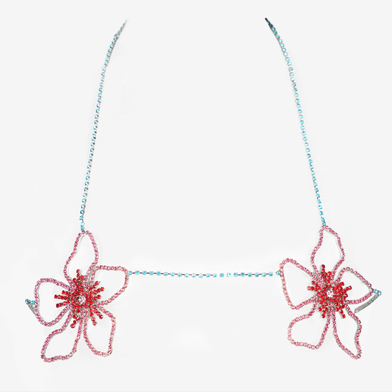 Stonefans Pink Flower Chest Ch - Women'S Fashion Jewellery ulasan dan harga
