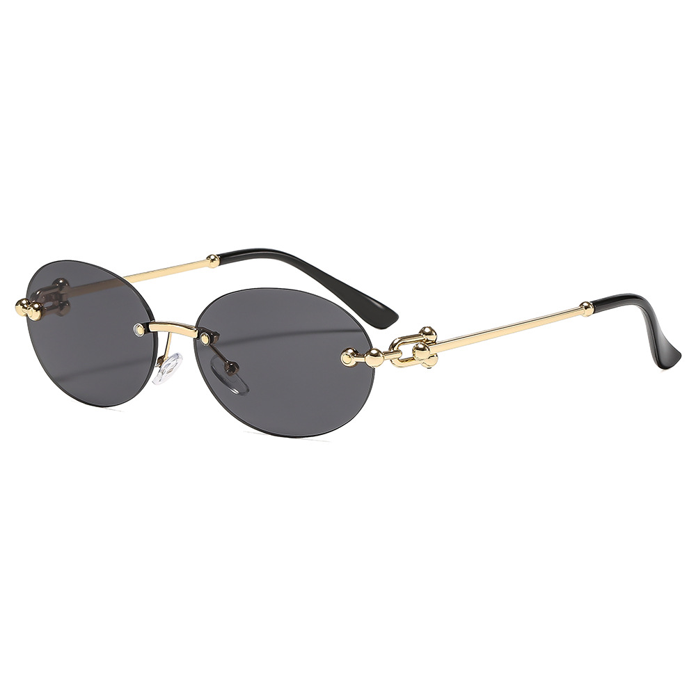New Metal Frameless Oval Woman - Women'S Fashion Eyewear ulasan dan harga