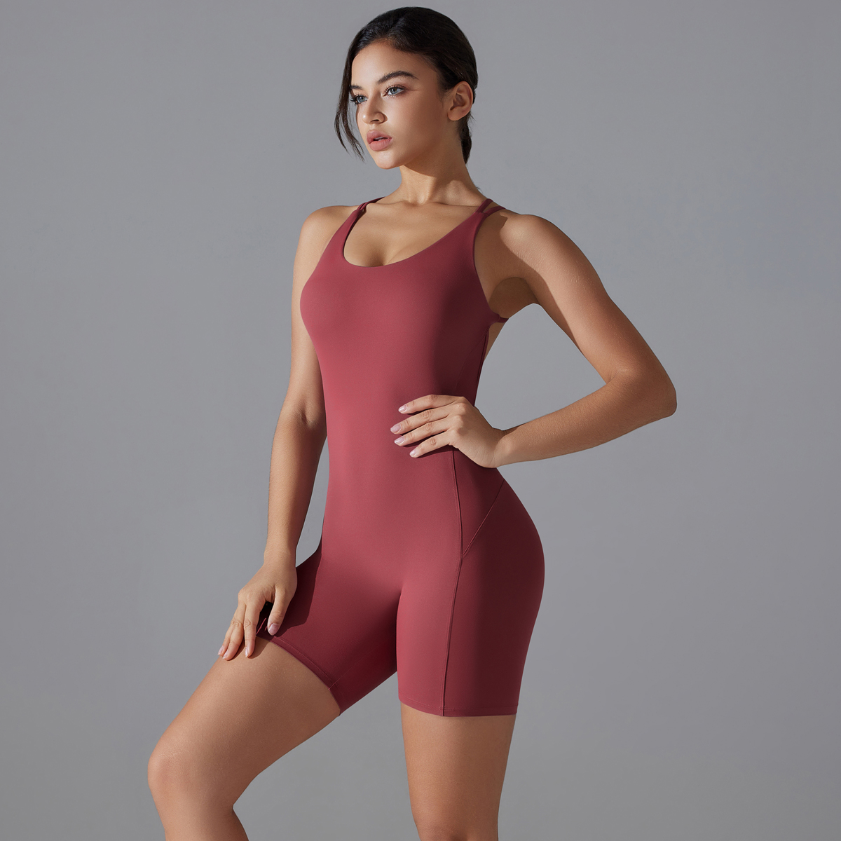 Yoga Set Sexy Backless Sporty  - Women'S Fashion Overalls ulasan dan harga