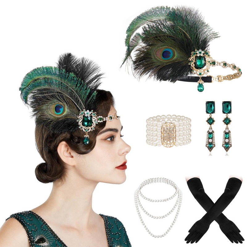 Flapper Accessories Set 1920s  - Women'S Fashion Roaring 20S ulasan dan harga