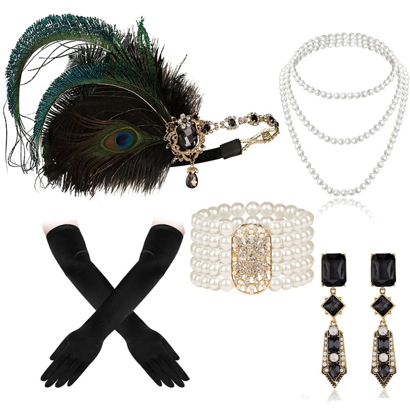 Flapper Accessories Set 1920s  - Women'S Fashion Roaring 20S ulasan dan harga