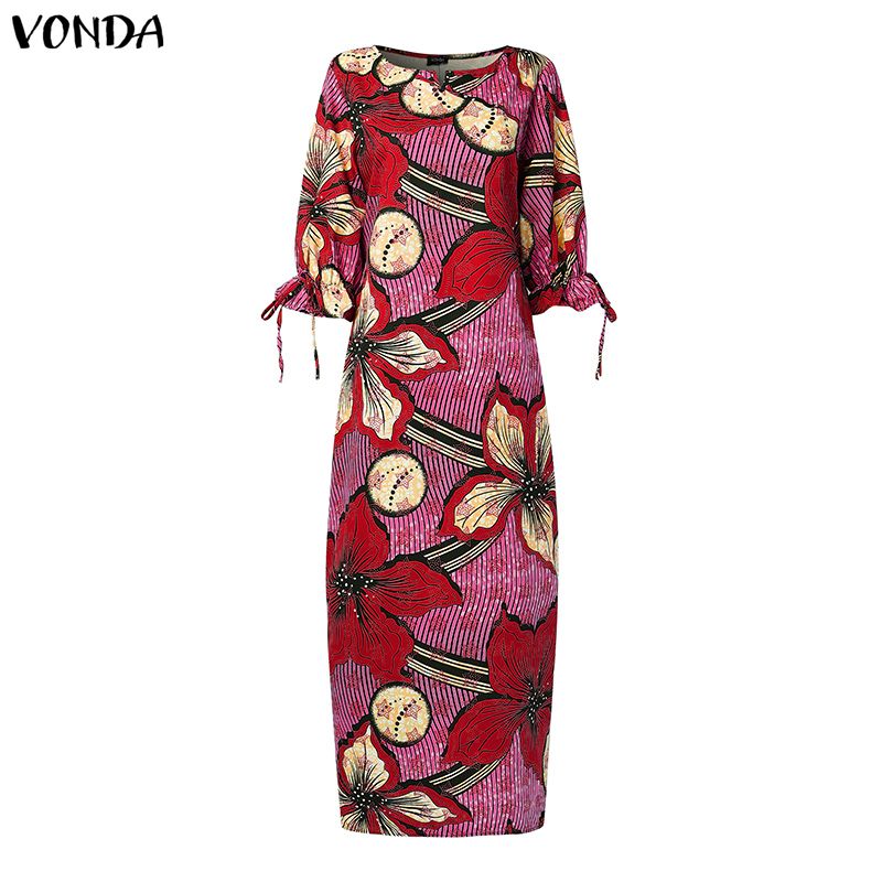 VONDA Plus Size Women Bohemian - Maxi Dress Boho ulasan dan harga