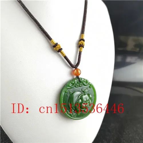 Natural Green Chinese Pig Carv - Women'S Fashion Jewellery ulasan dan harga