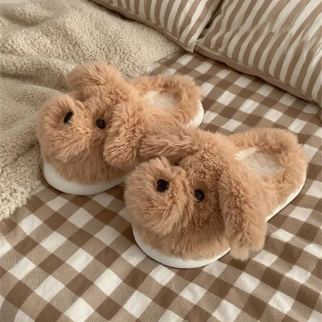 Women House Fur Slippers Casua - Women'S Fashion Walking Shoes ulasan dan harga