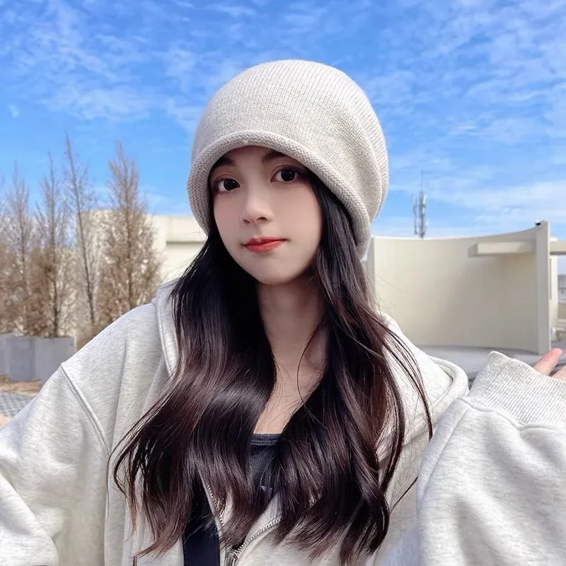Knitted Bonnet Hoods Female Wi - Women'S Fashion Hats ulasan dan harga