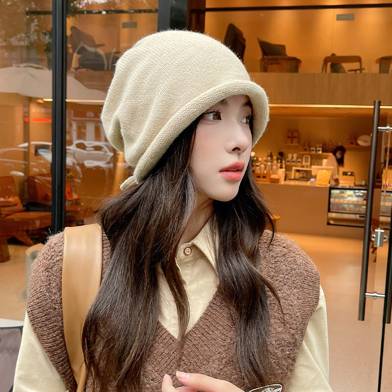 Knitted Bonnet Hoods Female Wi - Women'S Fashion Hats ulasan dan harga