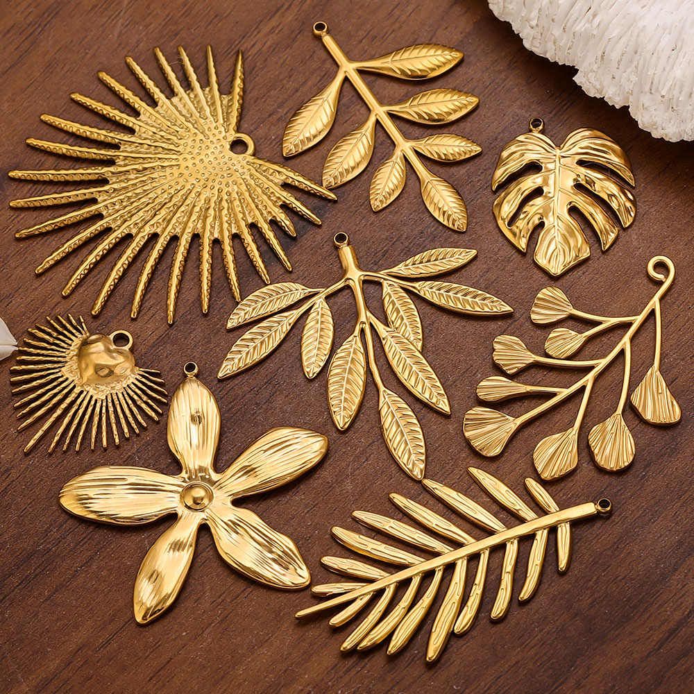 5PCS Stainless Steel Large Lea - Women Fashion Jewellery ulasan dan harga
