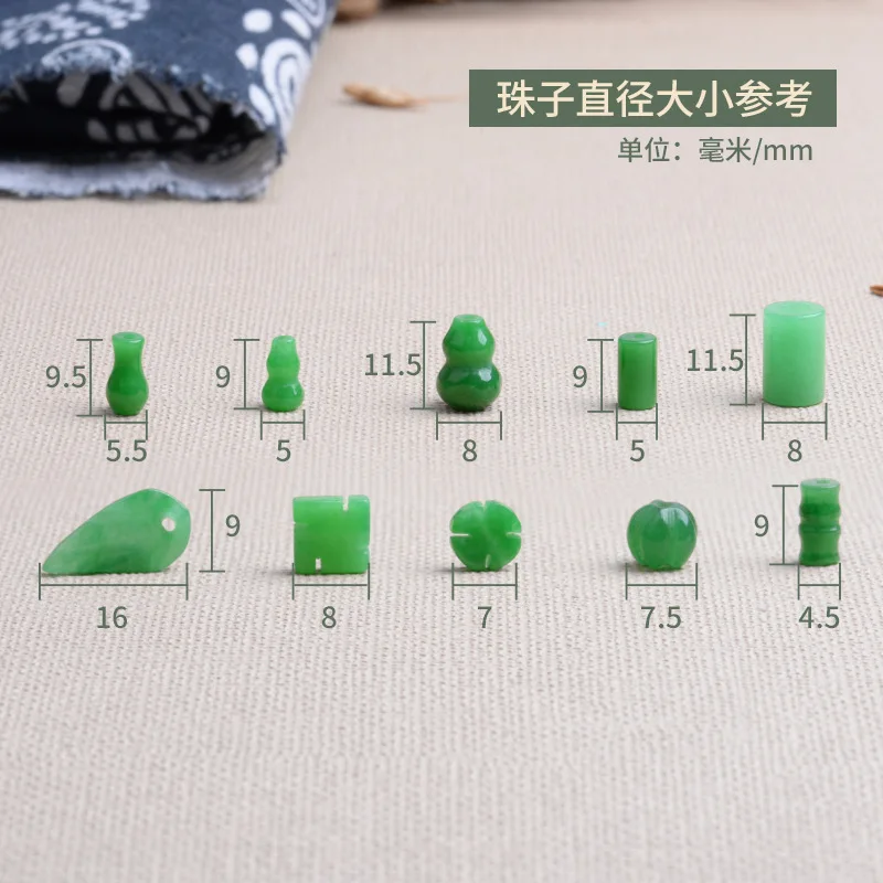 10pc Green Jade Gourd Leaves B - Women'S Fashion Jewellery ulasan dan harga