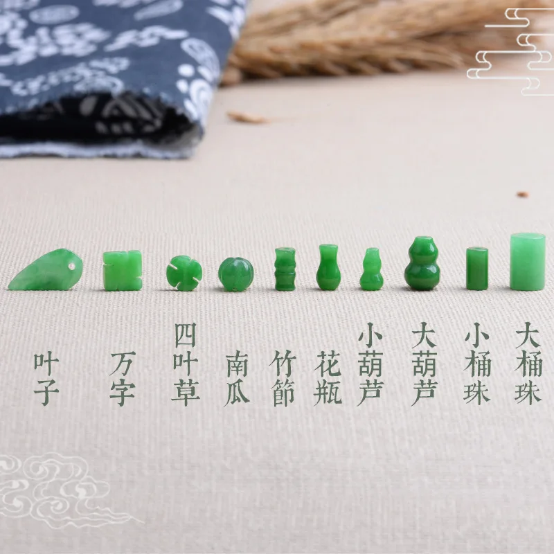 10pc Green Jade Gourd Leaves B - Women'S Fashion Jewellery ulasan dan harga