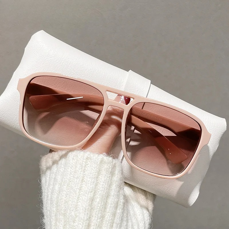 Square Double Bridges Sunglass - Women'S Fashion Eyewear ulasan dan harga