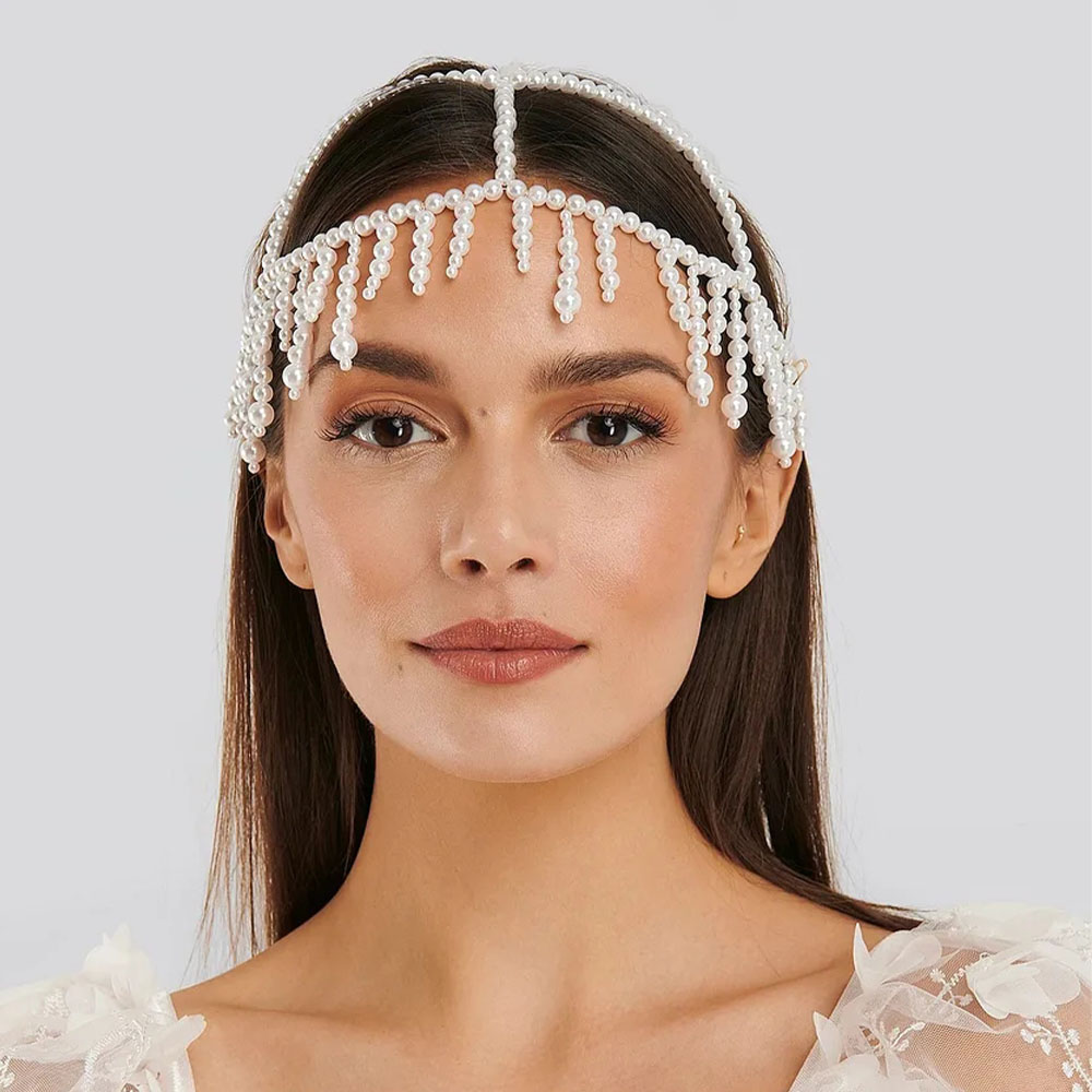 Stonefans Pearl Fringe Headpie - Women'S Fashion Roaring 20S ulasan dan harga