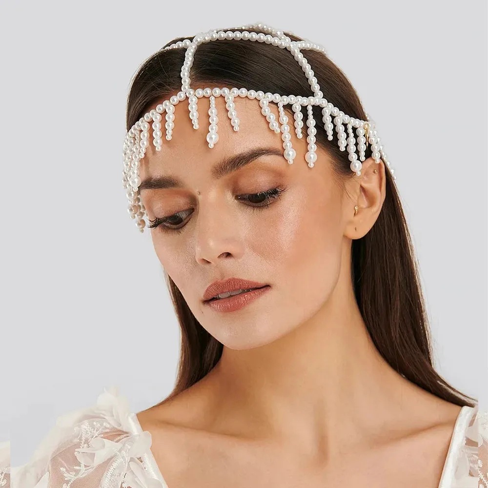 Fashion Pearl Fringe Headpiece - Women'S Fashion Roaring 20S ulasan dan harga