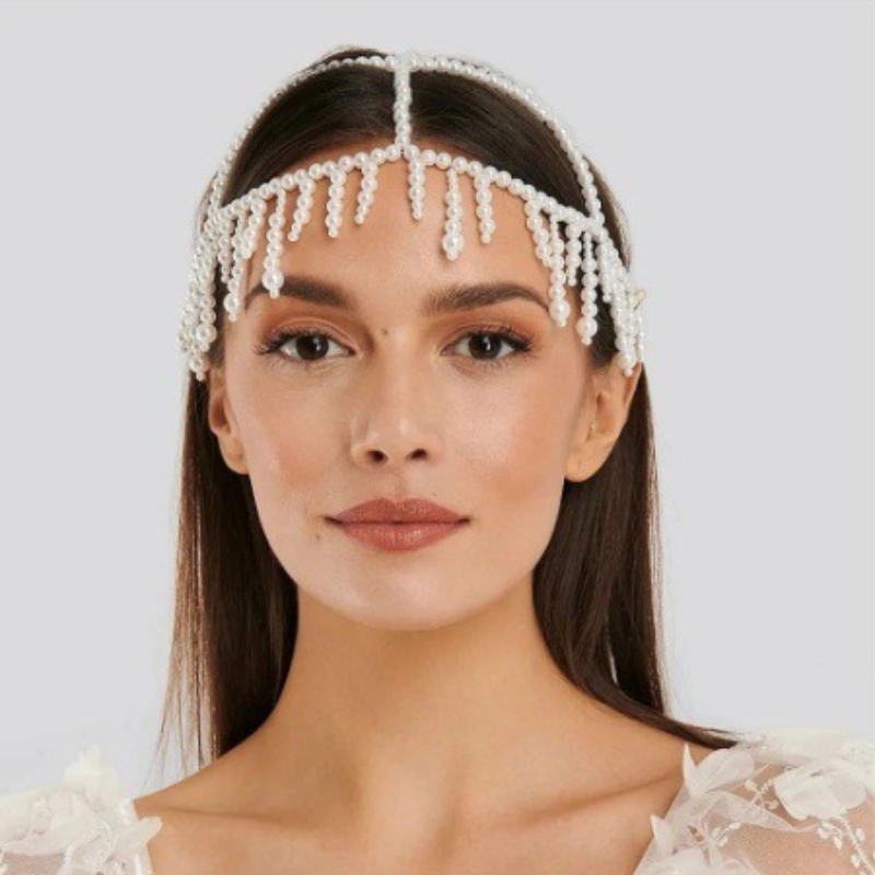 Fashion Pearl Fringe Headpiece - Women'S Fashion Roaring 20S ulasan dan harga
