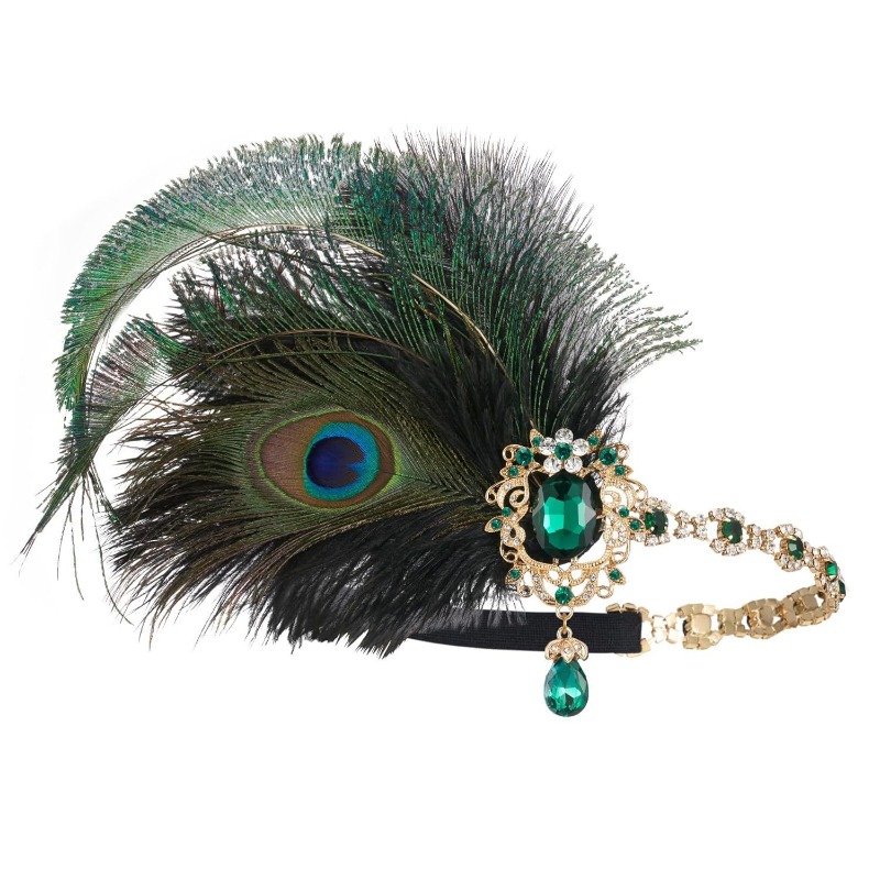 1920s Flapper Peacock Feather  - Women'S Fashion Roaring 20S ulasan dan harga