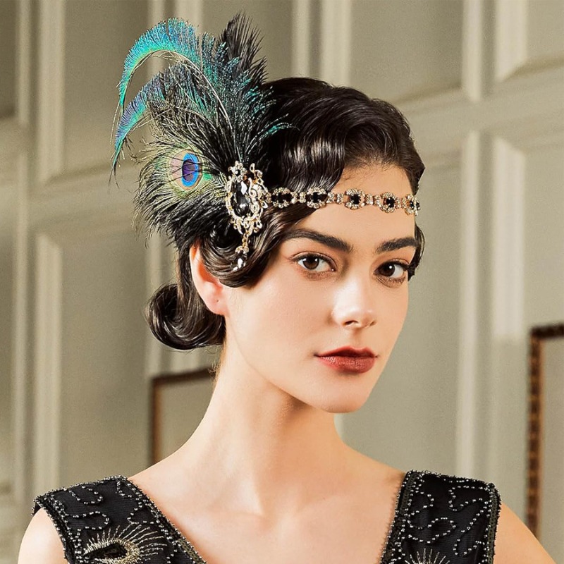 1920s Flapper Peacock Feather  - Women'S Fashion Roaring 20S ulasan dan harga