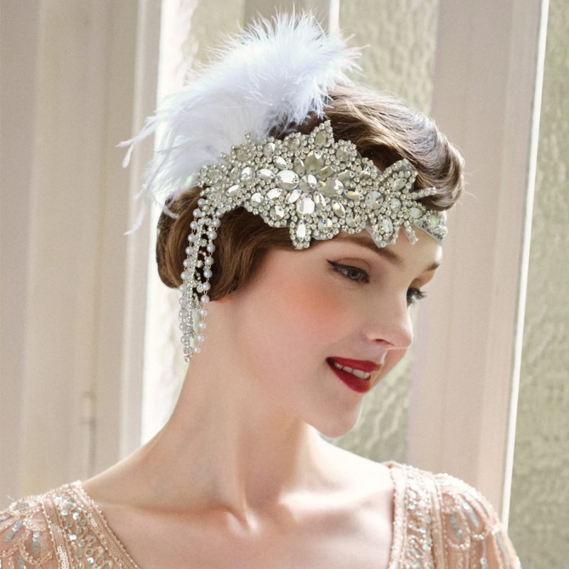Vintage 1920s Flapper Headband - Women'S Fashion Roaring 20S ulasan dan harga