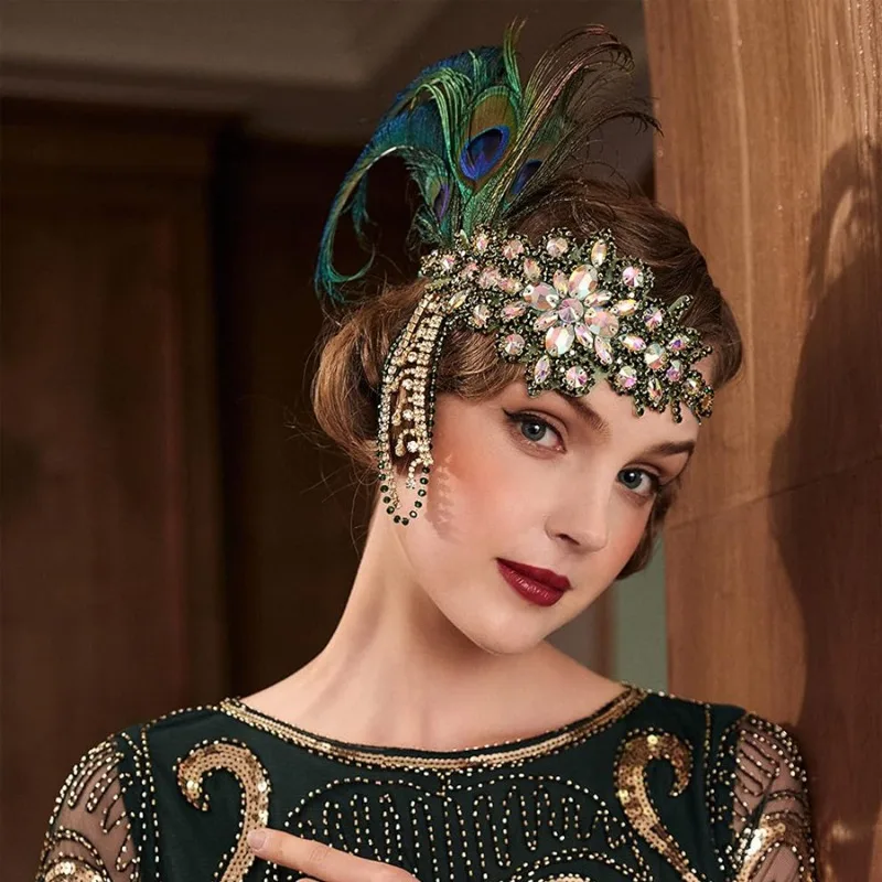 Vintage 1920s Flapper Headband - Women'S Fashion Roaring 20S ulasan dan harga