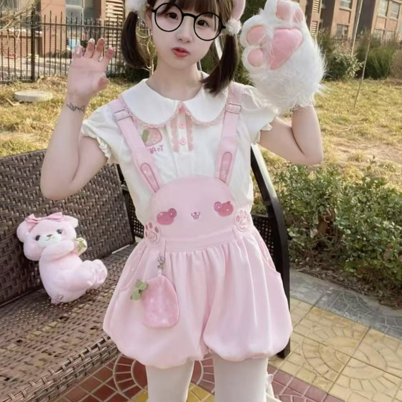 Japanese Kawaii Cute Lolita St - Women'S Fashion Overalls ulasan dan harga