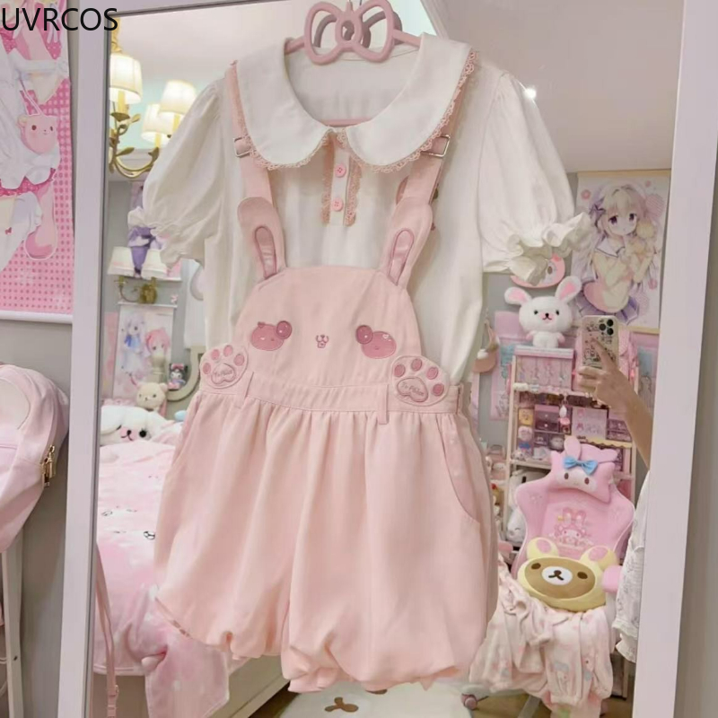 Japanese Kawaii Cute Lolita St - Women'S Fashion Overalls ulasan dan harga