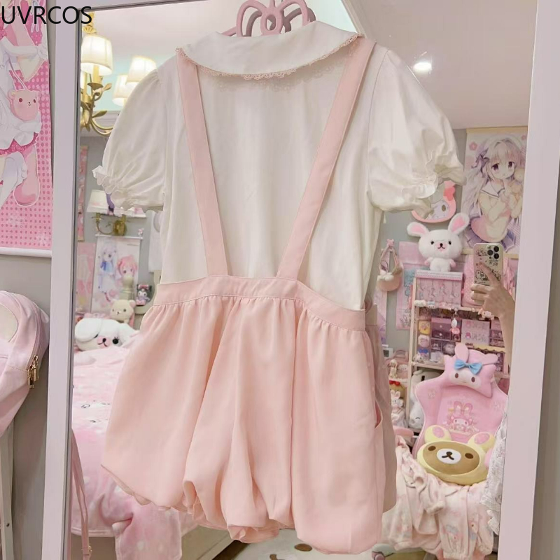 Japanese Kawaii Cute Lolita St - Women'S Fashion Overalls ulasan dan harga
