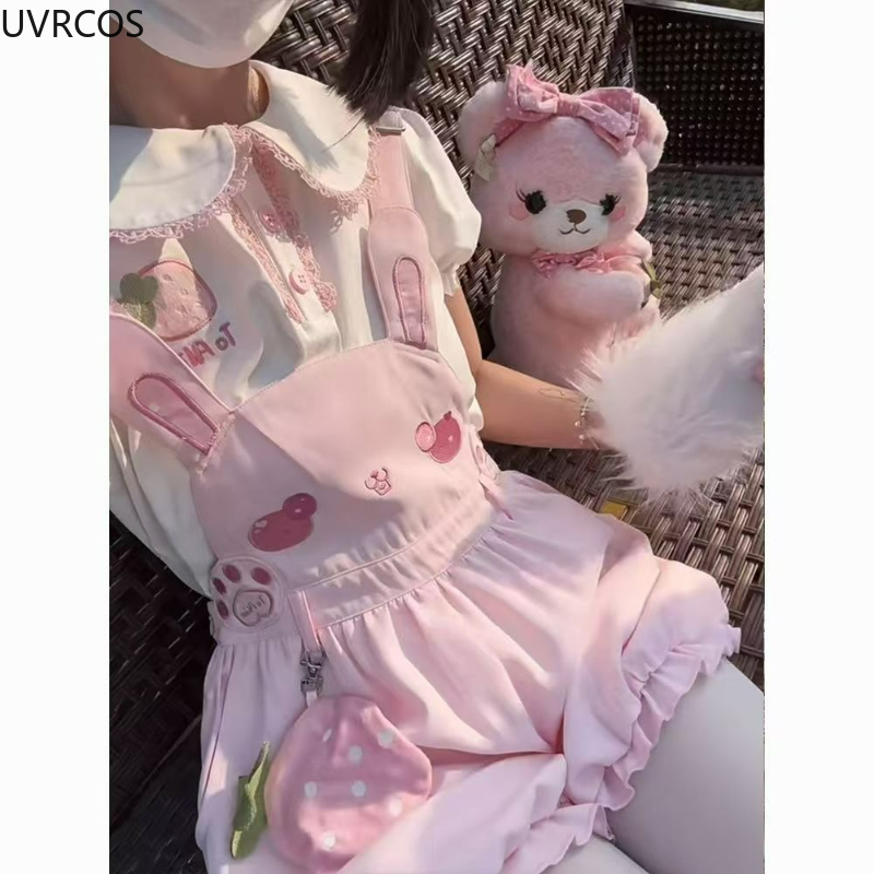 Japanese Kawaii Cute Lolita St - Women'S Fashion Overalls ulasan dan harga