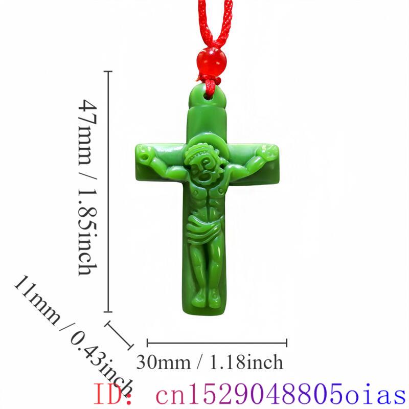 Green Real Jade Cross Pendant  - Women Fashion Jewellery ulasan dan harga
