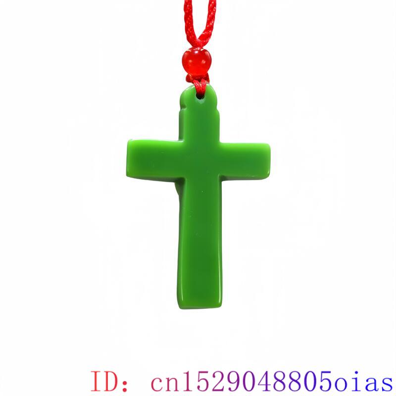 Green Real Jade Cross Pendant  - Women Fashion Jewellery ulasan dan harga