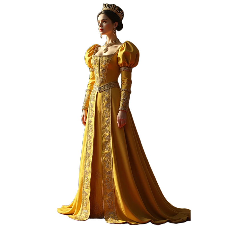 Medieval Qunee Gold Prom Dress - Maxi Dress Boho ulasan dan harga