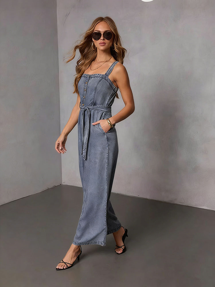 Summer Vintage Women Denim Jum - Women'S Fashion Overalls ulasan dan harga