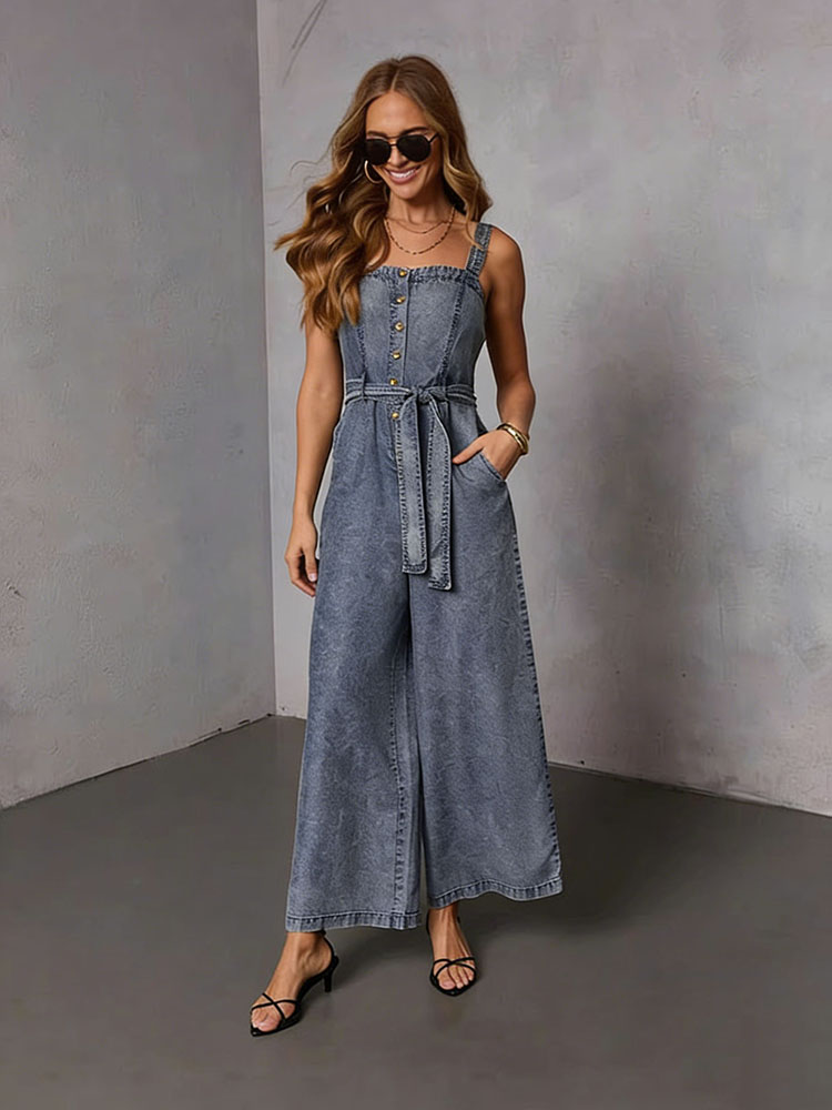 Summer Vintage Women Denim Jum - Women'S Fashion Overalls ulasan dan harga