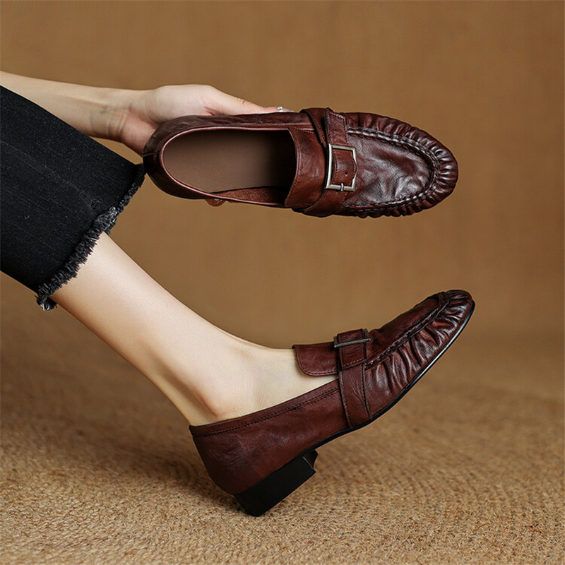 New Autumn Genuine Leather Wom - Women'S Fashion Walking Shoes ulasan dan harga