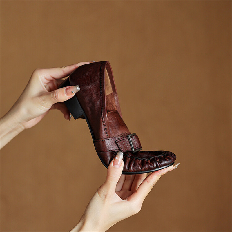 New Autumn Genuine Leather Wom - Women'S Fashion Walking Shoes ulasan dan harga