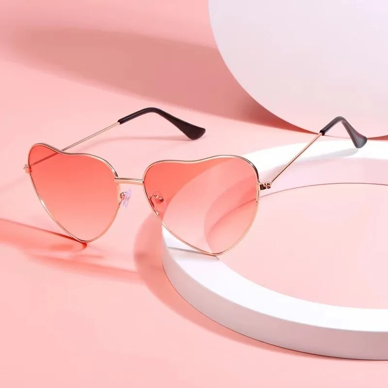 Fashion Heart Shaped Metal Sun - Women'S Fashion Eyewear ulasan dan harga