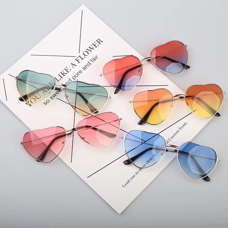 Fashion Heart Shaped Metal Sun - Women'S Fashion Eyewear ulasan dan harga