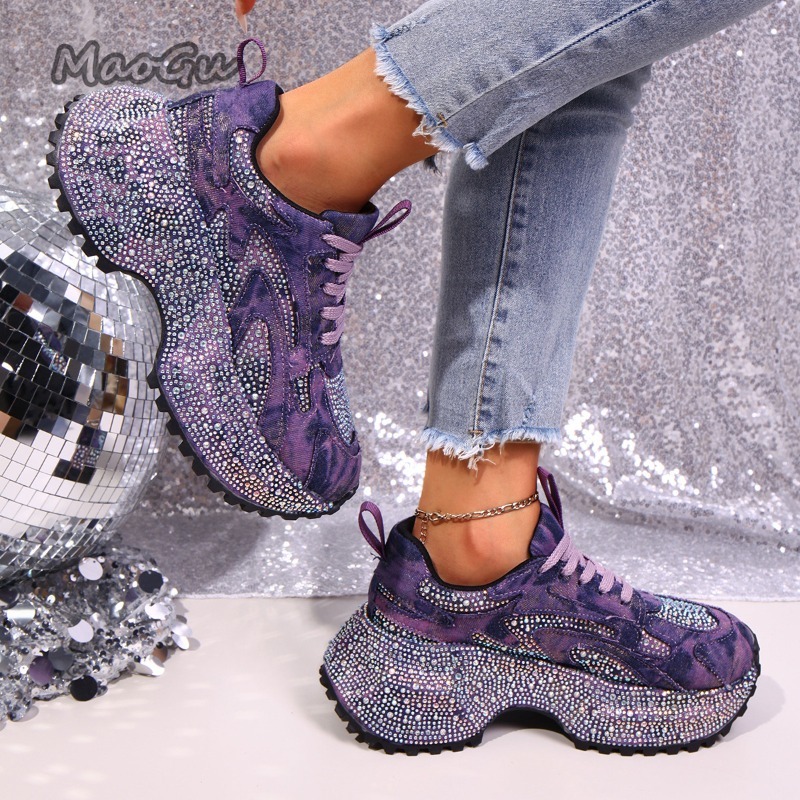 Fashion Rhinestone Women's Chu - Women'S Fashion Gym Shoes ulasan dan harga
