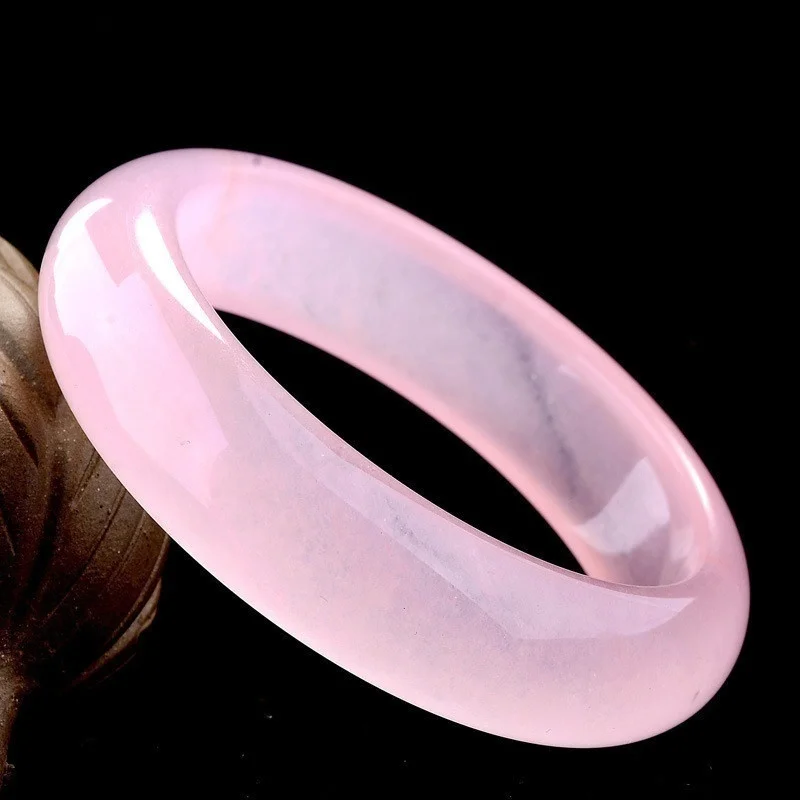 Genuine Natural Pink Jade Bang - Women'S Fashion Jewellery ulasan dan harga