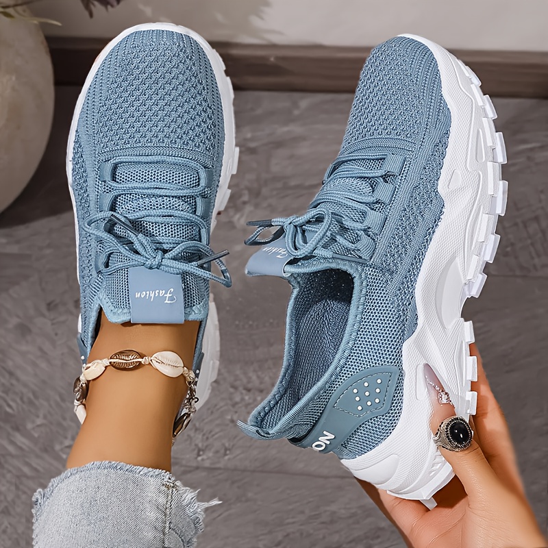 Breathable Knit Sneakers Fashi - Women'S Fashion Gym Shoes ulasan dan harga