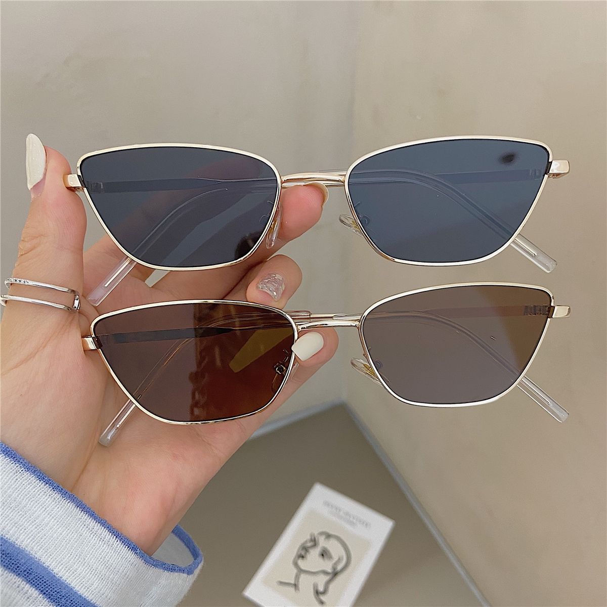 Fashionable Rhombus-Shaped Met - Women'S Fashion Eyewear ulasan dan harga