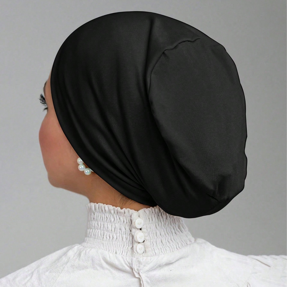 Hot Soild Cotton Modal Jersey  - Women'S Fashion Hats ulasan dan harga