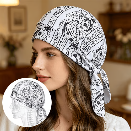 Paisley Printed Unisex Headsca - Women'S Fashion Hats ulasan dan harga