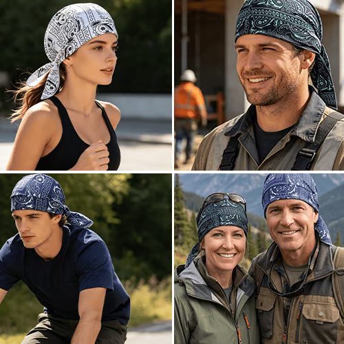 Paisley Printed Unisex Headsca - Women'S Fashion Hats ulasan dan harga