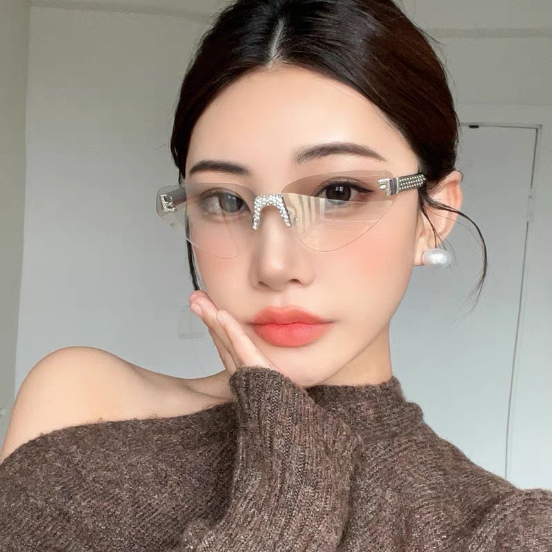 Women's Sexy Cat Eye Rimless R - Women'S Fashion Reading Glasses ulasan dan harga